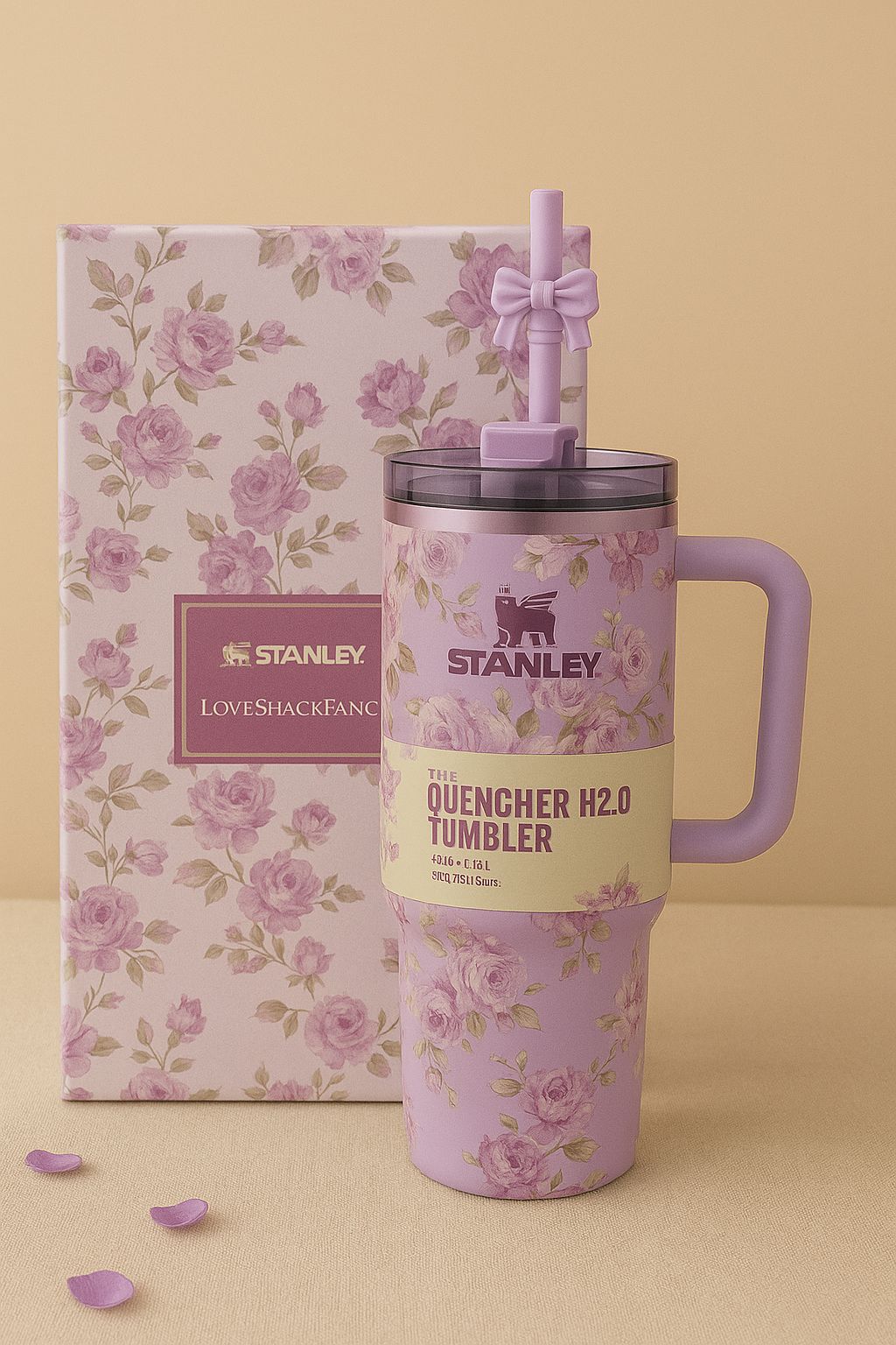 “Stanley x LoveShackFancy 40oz Tumbler | Limited Edition Floral Quencher H2.0 - Perfect for Hydration and Style”