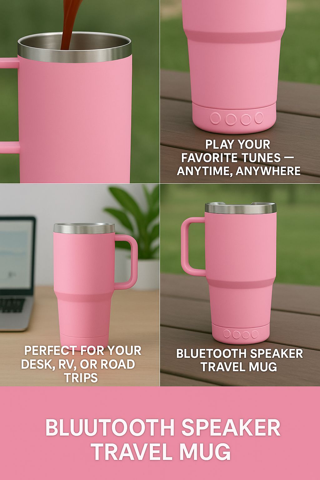 VibeSip™ 40oz Bluetooth Tumbler – Aesthetic Stainless Steel Smart Cup with Speaker, LED, & Chill Mode(sip loud.flex harder)
