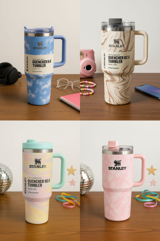 Stanley Quencher H2.0 Tumbler 40oz – Pastel Swirl | Aesthetic, Leakproof & Gen Z-Approved